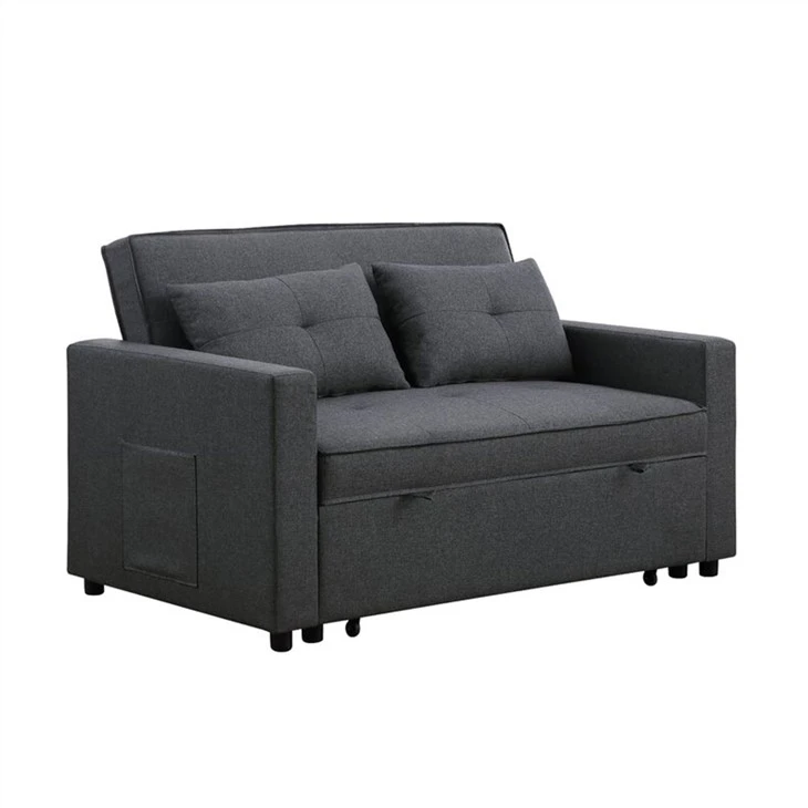 Partnerio lino minkšta sofa Futon