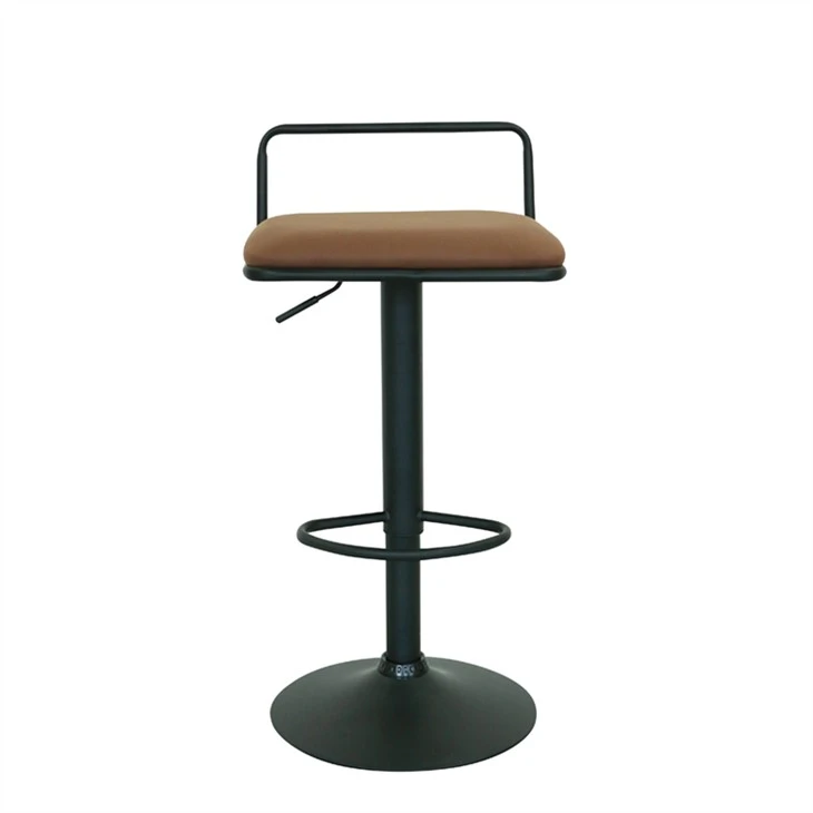 Reguliuojamo aukščio Barstool Square Seat Metalinė PU pasukama baro kėdė