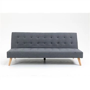 Moderni pilka paprasta lininė sofa-lova