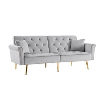 Trivietė sofa sofa-lova su nulenkiamu{0}}nugaros atlošu Audinio sofos nagų rankena