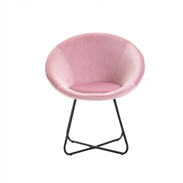 Velvet Fabric Laisvalaikio Kėdė Kiaušinio Kėdė Metalinio rėmo Kėdė