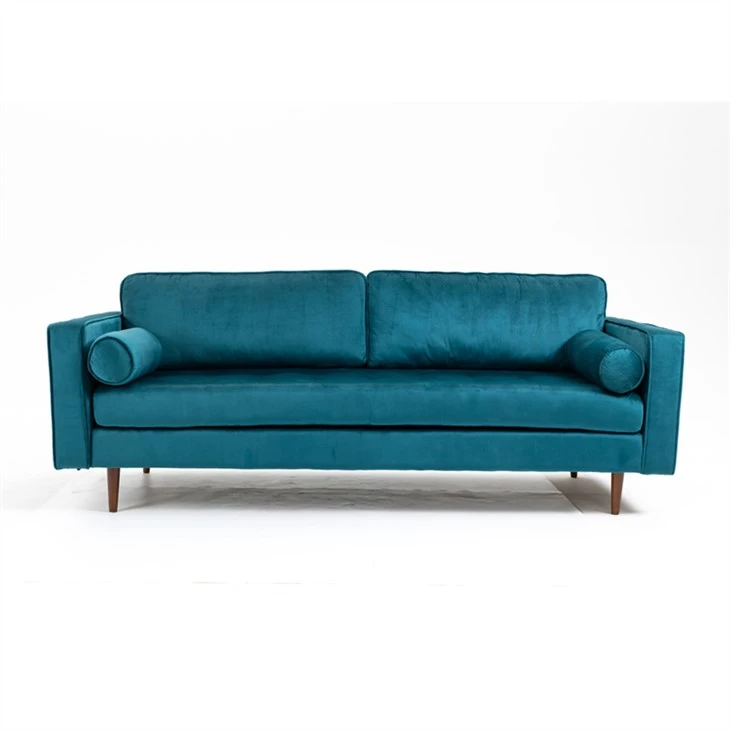 Moderni lengvo prabangaus aksominio audinio sofa